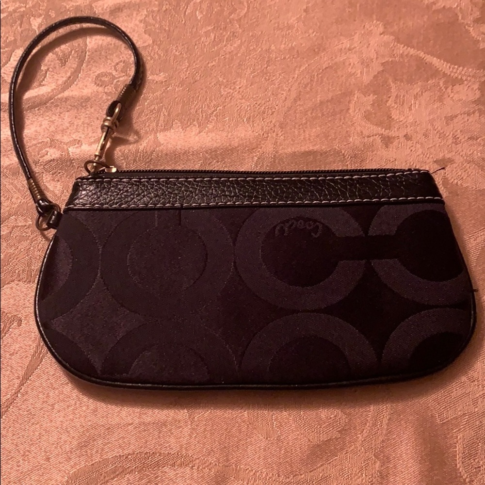 Coach Black Wristlet Clutch